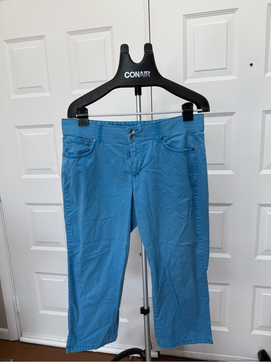 Bandolino Pants - Bandolino Turquoise Straight-Leg Capris